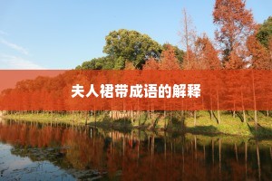 夫人裙带成语的解释