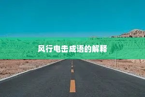 风行电击成语的解释