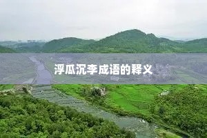 浮瓜沉李成语的释义