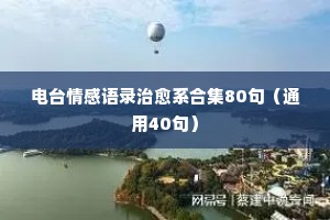 情感经典语录片（通用40句）