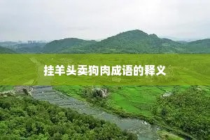 挂羊头卖狗肉成语的释义