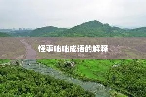 怪事咄咄成语的解释