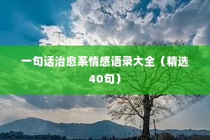 情感感悟经典语录大全（通用40句）