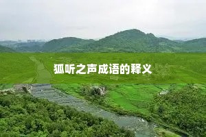 狐听之声成语的释义