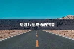 胡诌八扯成语的拼音