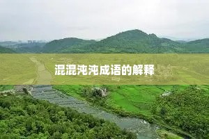 混混沌沌成语的解释