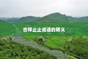 吉祥止止成语的释义