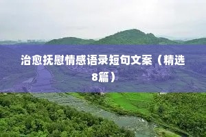 治愈抚慰情感语录短句文案（精选8篇）
