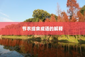 节衣缩食成语的解释