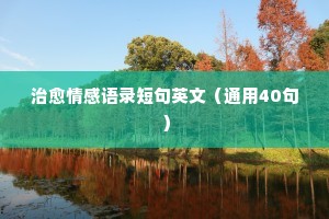 成年人的情感经典语录（通用40句）