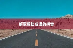 解囊相助成语的拼音
