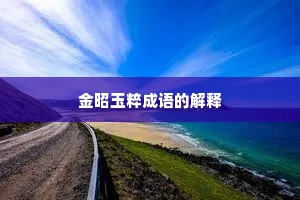 金昭玉粹成语的解释