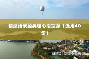 情感经典语录总以为自己还年轻（精选40句）