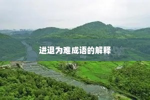 进退为难成语的解释