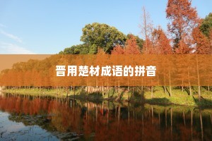 晋用楚材成语的拼音