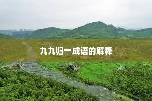 九九归一成语的解释