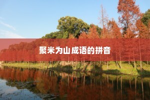 聚米为山成语的拼音