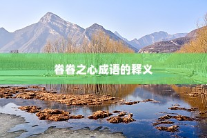眷眷之心成语的释义