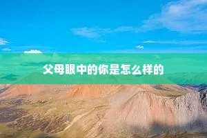 父母眼中的你是怎么样的