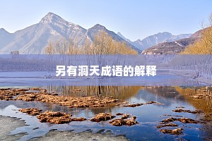 另有洞天成语的解释