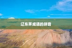 辽东豕成语的拼音