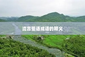 流言蜚语成语的释义