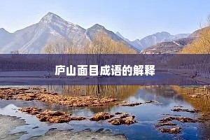 庐山面目成语的解释