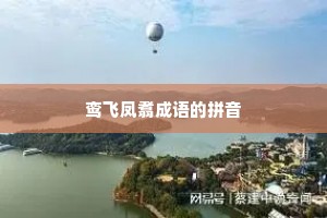 鸾飞凤翥成语的拼音