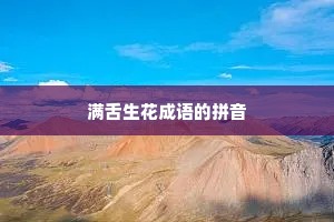 满舌生花成语的拼音