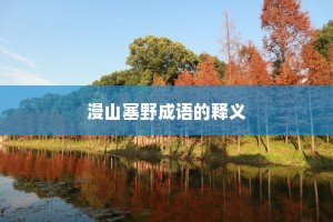 漫山塞野成语的释义