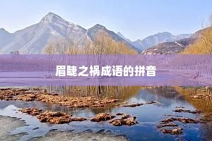 眉睫之祸成语的拼音