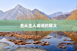 名从主人成语的释义