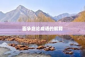 面争庭论成语的解释