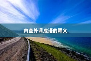 内查外调成语的释义