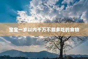 宝宝一岁以内千万不能多吃的食物