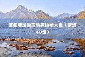 情感小说作家经典语录短句摘抄（通用40句）