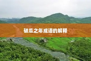 破瓜之年成语的解释