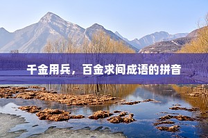 千金用兵，百金求间成语的拼音