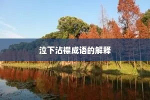 泣下沾襟成语的解释