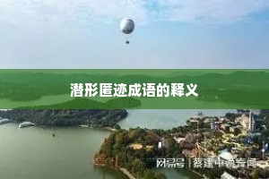 潜形匿迹成语的释义