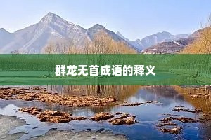 群龙无首成语的释义