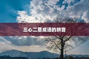 三心二意成语的拼音