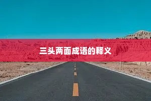 三头两面成语的释义