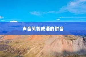 声音笑貌成语的拼音
