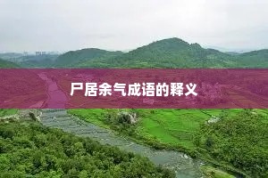 尸居余气成语的释义