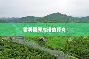霜凋夏绿成语的释义