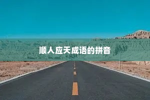 顺人应天成语的拼音