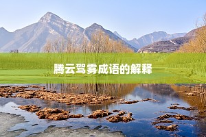 腾云驾雾成语的解释