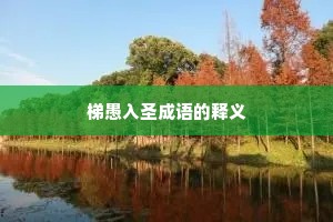 梯愚入圣成语的释义