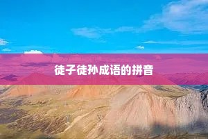徒子徒孙成语的拼音